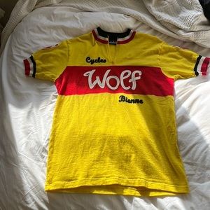 Cycles Wolf Bienne Team Short Sleeve Wool Jersey: 1940's Vintage-Styled XL
